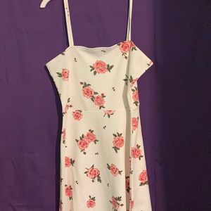 Flower print dress.